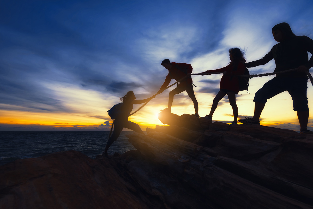 Climbing with friends