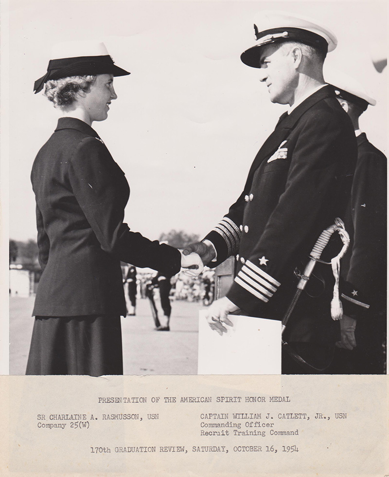 Charlaine (Rasmusson) Nelson - Presentation of the American Spirit Honor Medal