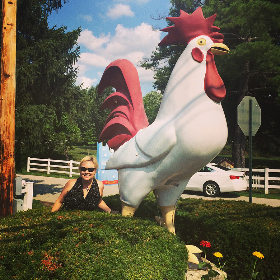 Theresa Eichten giant chicken